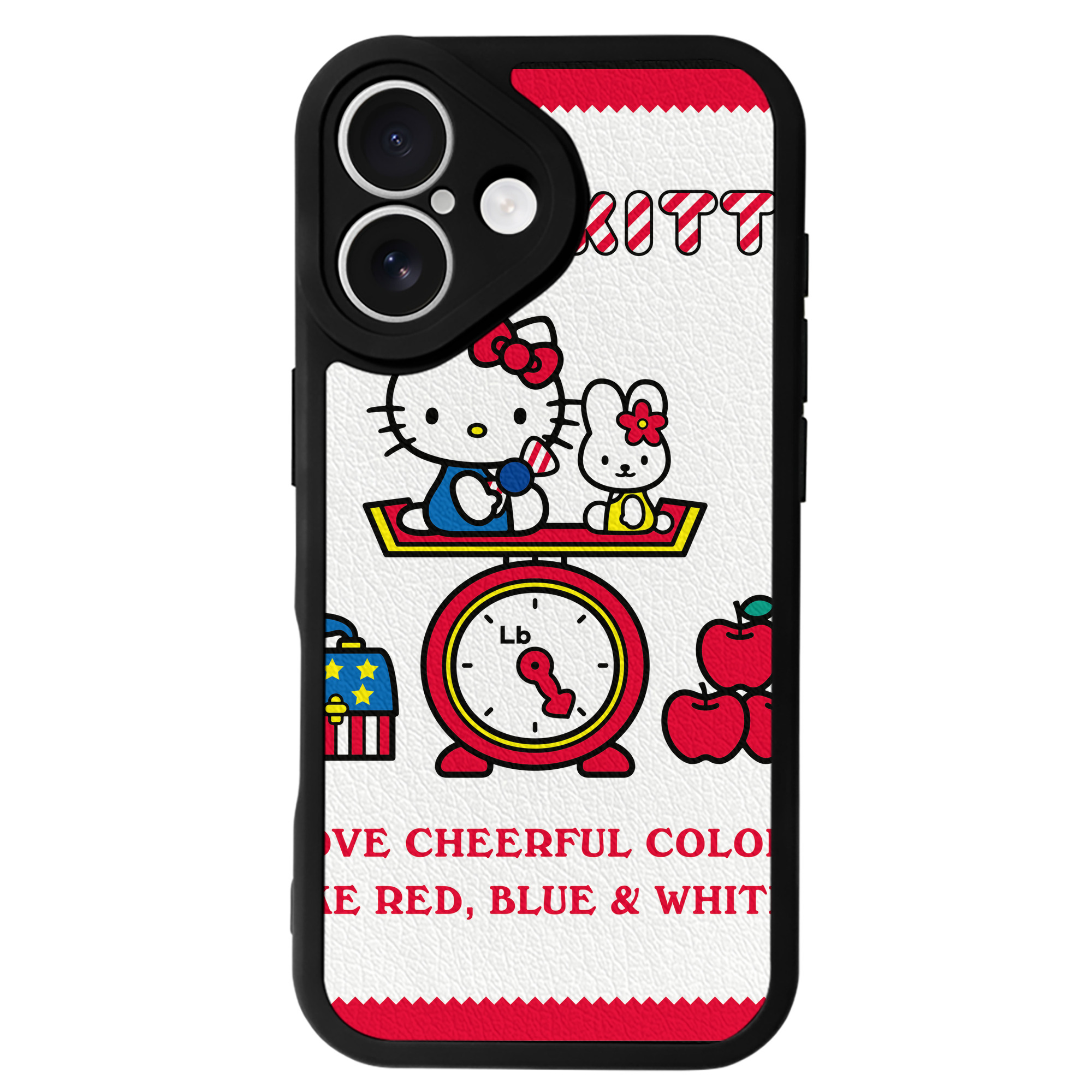 （画像用） Hello Kitty ハローキティ 【iPhone 16シリーズ対応】シリコンスマホケース（レザー調） 材質：シリコン